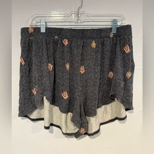 Old Navy Charcoal Sleep Shorts with Rainbow Accents